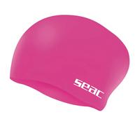 SEAC Chignon Junior Bonnet de Bain en Silicone pour Enfants - Idéal pour Les Cheveux Longs ou Attachés - Bonnet de Piscine Doux et Confortable - Rose, Noir, Blanc