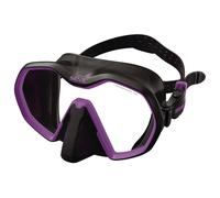 Seac Masque de plongée Icona – Mono-verre – Fabriqué en Italie – Noir/Violet Standard