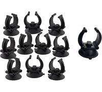 Seadiquiet Lot de 10 ventouses pour aquarium, 18 à 22 mm, supports universels pour chauffage, pompes, filtres et hotte Noir
