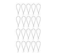 Seadiquiet Lot de 20 lanières noires argentées pour téléphone portable, MP3, MP4, clé USB, design astucieux, breloques pour téléphone portable