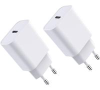 2 Pack 20W Chargeur USB C PD 3.0 Compatible avec iPhone 14 14 Pro 14 Pro Max 13 Pro 12 Pro 11 XR X iPad Pro Mini Air Galaxy S23 Plus S22 S21, Câble Non Inclus