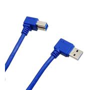 Seadream Câble d'imprimante USB 3.0 coudé de 1 m, câble USB B coudé, USB 3.0 type A mâle vers prise mâle de type B, câble d'imprimante haute vitesse à 90 degrés (A de droite vers B gauche)