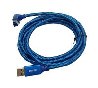 Seadream Câble d'imprimante USB 3.0 tressé coudé de 3 m ; câble USB de type A vers prise de type B mâle à mâle compatible avec station d'accueil, disques durs externes, scanner, imprimante et plus