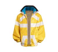 Seaehey David Coat David Veste d'hiver David Sweat à capuche Manteau zippé Imprimé Sweat à capuche Cyber Cosplay Punk Costume Halloween Carnaval Punk Tenues, Jaune 1, XXL