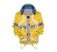 Seaehey David Coat David Veste d'hiver David Sweat à capuche zippé Manteau Imprimé Sweat à capuche Cyber Cosplay Punk Costume Halloween Carnaval Punk Tenues, Jaune 4., S