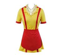 Seaehey Max Black Costume Caroline Broke Girls Costume Waitress Costume Maid Costume French Maid Dress Tenue Red Yellow Banfaillite Sœurs Robe Halloween Carnival
