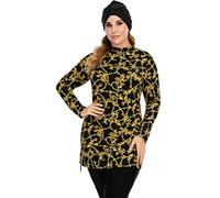 seafanny Maillot de Bain 3 pièces pour Femme Motif Hijab Burkini Musulmane Noir 2XL