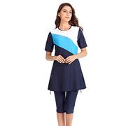 seafanny Musulman Maillots de Bain Islamique Femme Manches Courtes Modeste Maillot de Bain Rash Guard Surf Beachwear Burkini