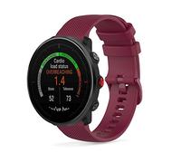 SeaFicco 22MM Bracelet de Montres en Silicone Bande de Sports Compatible avec Polar Vantage M3 /Vantage M2 /Vantage M/Grit X2 Pro/Grit X Pro/Grit X/Vantage V3 (Vin Rouge)