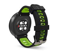SeaFicco Universal 20mm Bracelet de Montres en Silicone for Polar Unite/Ignite/Ignite 2 /Ignite 3 /Pacer, Quick Release Straps, Fitness Sport Band for Smartwatch (Noir/Citron Vert)
