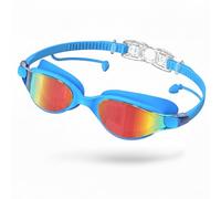 Seaflar AntibuéE Lunettes De Natation GéNéRal | Professionnel Lentilles GalvaniséEs, UV Protection, 3D Joint En Silicone | Étanche Lunette Piscine Adultes & Adolescents-D-Blue