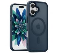 Seaflar Coque pour iPhone 17 pour MagSafe, Magnétique Anti-Rayures, Antichoc Épais, Protection Objectif Intégrale, Arrière Acrylique Satinée Translucide, Bleu