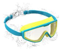 Seaflar Lunette de Piscine Enfant Anti-Buée & UV, Vision Large - Réglage Rapide 1 Touche, Joint Silicone Confortable, lunettes de natation Mixte 3-12 Ans-T-BLYL