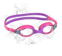 Seaflar Lunette Piscine Enfant, Anti-Buée Avec Vision Claire, Protection UV, Joint en Silicone, Uinsex Petite Monture Lunette Piscine Adaptées Aux de 6 à 14 ans-T-RedPpBl