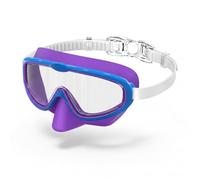 Seaflar Lunette Piscine Enfant, Anti-Buée & UV, Vision Panoramique, Réglage Rapide, Joint Silicone, Lunettes de Natation Unisexe 3-14 Ans-T-PPBL