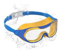 Seaflar Lunette Piscine Enfant, Anti-Buée & UV, Vision Panoramique, Réglage Rapide, Joint Silicone, Lunettes de Natation Unisexe 3-14 Ans-T-BLYL