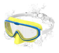 Seaflar Lunette Piscine Enfant, Anti-Buée & UV, Vision Panoramique, Réglage Rapide, Joint Silicone, Lunettes de Natation Unisexe 3-14 Ans-T-YLBL