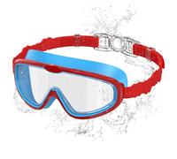 Seaflar Lunette Piscine Enfant, Lunettes Anti-Buée Avec Vision Claire, Protection UV, Réglage Rapide, Joint en Silicone, Adaptées Aux Garçons et Filles de 6 à 14 ans-T-REDBL