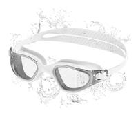 Seaflar Lunettes de natation avec verres HD, anti-buée, protection UV, étanches et confortables - pour adultes, idéales pour les piscines couvertes et en plein air-T-WH