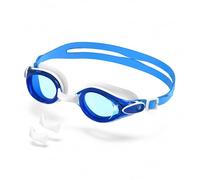 Seaflar Lunettes De Natation Hommes Femmes | Lunette Piscine Adulte AntibuéE éTanches Et RéSistantes Aux UV | Professionnelles Confortables Avec Pont Nasal Souple Lunette Piscine-Blanc Bleu