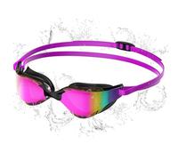 Seaflar Lunettes de Natation Polarisees Anti-Buée UV400 Protection, Sangle en Silicone Réglable - Professionnel Adultes & Adolescents, Sport Aquatique Entraînement Hommes Femmes-D-PPCL