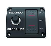 Seaflo Panneau de commutateur de Pompe de cale à 3 Voies (Automatique-arrêt-Manuel) 12v 24v Disjoncteur 15A intégré