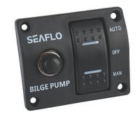 SEAFLO Panneau de commutation 3 voies pour pompe de cale (automatique-hors manuel) 12 V 24 V avec disjoncteur 15 A intégré