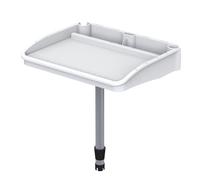 SEAFLO Planche à découper pour appâts (surface de 46,4 x 37,5 cm) avec deux supports de canne, station de filet de nettoyage de poisson pour bateau avec support de rangement pour pince et fente pour