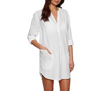 Seafolly Boyfriend Beach Shirt 8 Reg White