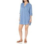 Seafolly Basics Boyfriend Beach Shirt Cover Up Robe, Bleu (Chambray), L Femme