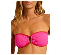Seafolly - Women's Beach Bound Ring Front Bandeau - Haut de maillot - 42 - hot pink / flame