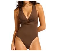 Seafolly - Women's Collective Cross Back One Piece - Maillot de bain - 38 - dark chocolate