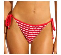 Seafolly - Women's Hipster Tie Side - Bas de maillot - 40 - chilli red / white