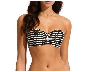 Seafolly - Women's Mesh Effect Bustier Bandeau - Haut de maillot - 34 - black