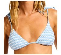 Seafolly - Women's Mesh Effect Bustier Bandeau - Haut de maillot - 36 - powder blue / white
