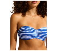 Seafolly - Women's Mesh Effect Bustier Bandeau - Haut de maillot - 42 - azure