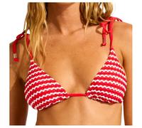 Seafolly - Women's Mesh Effect Slide Tri - Haut de maillot - 42 - chilli red / white