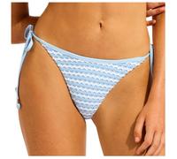 Seafolly - Women's Mesh Effect Tie Side Rio Pant - Bas de maillot - 40 - powder blue / white