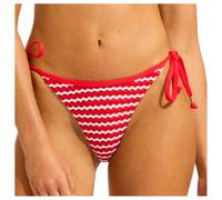 Seafolly - Women's Mesh Effect Tie Side Rio Pant - Bas de maillot - 44 - chilli red / white
