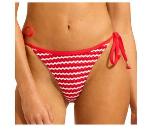 Seafolly - Women's Mesh Effect Tie Side Rio Pant - Bas de maillot - 44 - chilli red / white