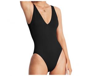 Seafolly - Women's Sea Dive Deep V Neck One Piece - Maillot de bain - 42 - black