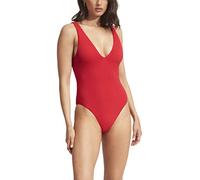 Seafolly Women's Standard Deep V Neck Over The Shoulder One Piece Swimsuit, Sea Dive Chilli Red, 6