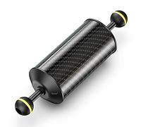 Seafrogs Bras flottant sous-marin en fibre de carbone double boule flottante pour plateau de plongée sous-marine, lumière vidéo/stroboscopique (D60 mm, 20,3 cm, flottabilité fournie 300 g)