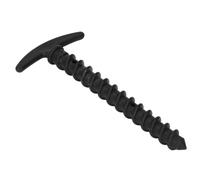 SEAFRONT 10pcs T Shape Tent Stakes Plastic Tent PEPS PEGS Ancrages Chevilles Spiral Ground Pikes Camping Stakes for Randing 5.7 Pouces (Black)