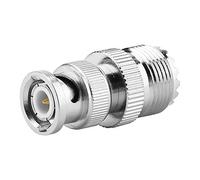SEAFRONT 2pcs Connecteur Coaxial BNC Prise Mâle vers UHF SO239 PL259 Prise Femelle Adaptateur Coaxial RF Connecteur de Câble pour Caméra de sécurité Câble D'extension Radio