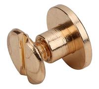 SEAFRONT 50 Ensembles de Rivets Artisanaux en Cuir en Laiton de 6.5mm, Attaches à Vis à Tête Plate en Cuivre Massif pour Bricolage, Cahiers, Ceintures, Chapeaux (cuivre 2)