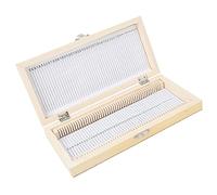 SEAFRONT 50pcs Boîte de Glissade en Microscope en Bois Boîte de Biologie Stockage de Diapositives pour la Collection D'échantillons de Microscope