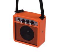 SEAFRONT 5W Mini-ampli de Guitare Portable, Fonction Overdrive, Double Alimentation, Outil de Guitariste d'entraînement (ORANGE)
