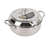 SEAFRONT Acier Inoxydable - Pot de Friche Même Chauffage Tempura Tempura Pan à Faire pour la Famille Matière de cuisson: 201 Acier en Inoxydable (20cm)