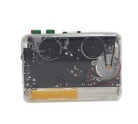 SEAFRONT Adaptateur de Cassette Portable vers Lecteur MP3, Coque Transparente avec Entrée AUX 3,5 Mm, Convertit Les Cassettes en MP3 pour PC Portable, Comprend Un CD Logiciel et des écouteurs